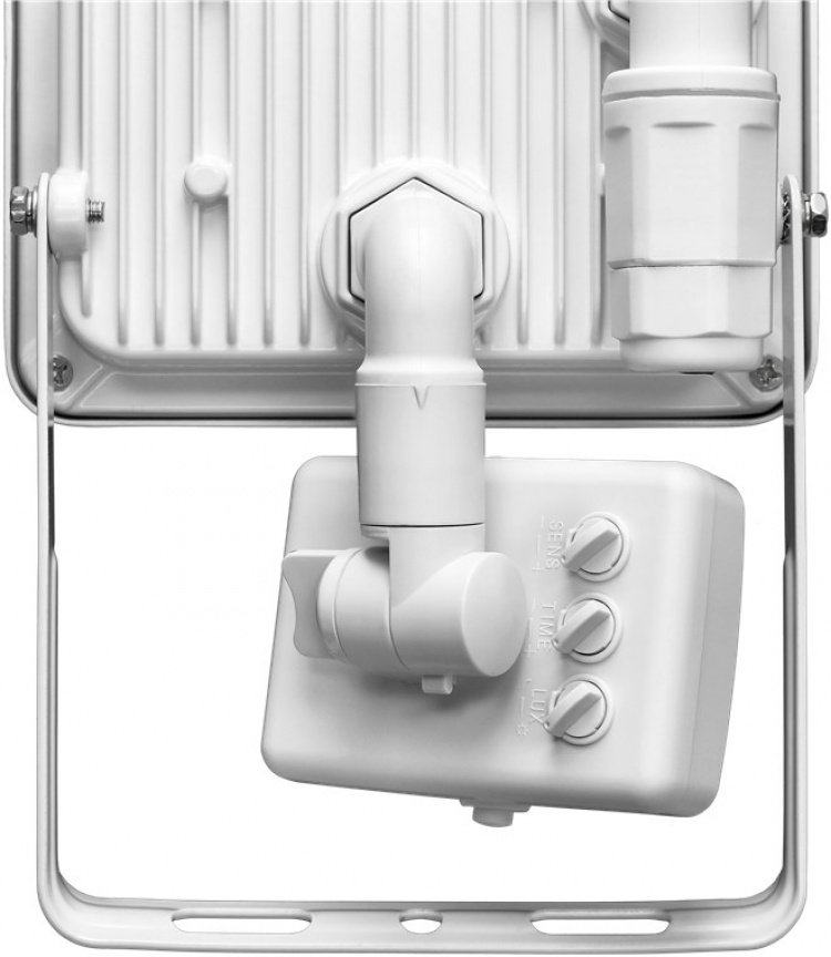 Goobay LED-strålkastare för utomhusbruk, 50 W, med rörelsedetektor med 4250 lm, neutralt vitt ljus (4000 K), PIR-sensor med ON/OFF-funktion och M16 kabelgenomföring, lämplig för utomhusbruk (IP44)