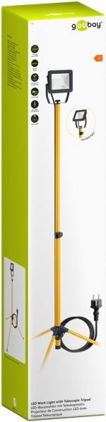 Goobay LED-konstruktionsstrålkastare med teleskopisk stativ, 30 W med 2550 lm och neutralt vitt ljus (4000 K), lämpligt för inomhus- och utomhusbruk (IP65) Goobay LED-konstruktionsstrålkastare med teleskopisk stativ, 30 W med 2550 lm och neutralt vitt ljus (4000 K), lämpligt för inomhus- och utomhusbruk (IP65)