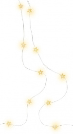 Goobay 20 LED ljusslinga med silvertråd 
