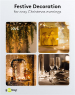 Goobay 20 LED ljusslinga med silvertråd 