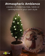 Goobay 20 LED ljusslinga med silvertråd 