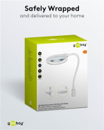 Goobay LED-förstoringslampa med stativ/klämma, 6 W, vit 480 lm, 100 mm glaslins, 1,75x förstoring, 3 dioptrier Goobay LED-förstoringslampa med stativ/klämma, 6 W, vit 480 lm, 100 mm glaslins, 1,75x förstoring, 3 dioptrier