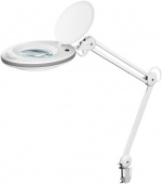 Goobay LED-förstoringslampa med klämma, 8 W, vit 650 lm, 127 mm glaslins, 1,75x förstoring, 3 dioptrier