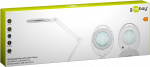 Goobay LED-förstoringslampa med klämma, 8 W, vit 650 lm, 127 mm glaslins, 1,75x förstoring, 3 dioptrier