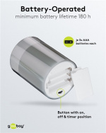 Goobay LED äkta vaxljus i glas, 7,5 x 10 cm vacker och säker ljuslösning för många områden som hem och loggia, kontor eller skolor