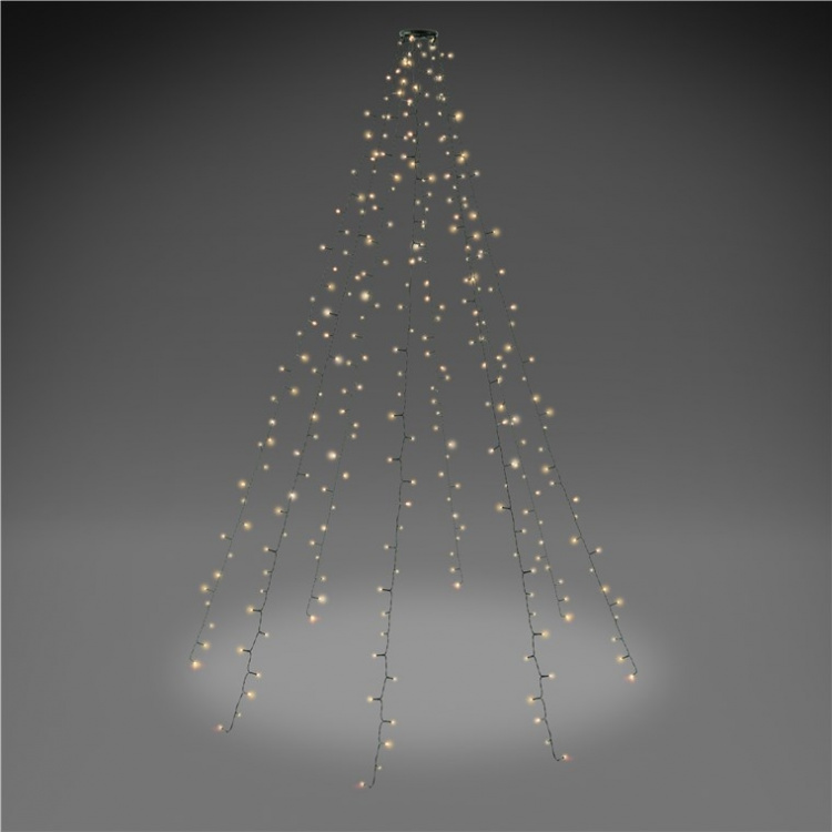 Goobay 280 LED överkast julgransbelysning med ring med timer och minnesfunktion, 8 ljuslägen, 24 V extern transformator, varmvitt (3000 K), för inomhus- och utomhusbruk (IP44) Goobay 280 LED överkast julgransbelysning med ring med timer och minnesfunktion, 8 ljuslägen, 24 V extern transformator, varmvitt (3000 K), för inomhus- och utomhusbruk (IP44)