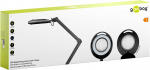 Goobay LED-förstoringslampa med klämma, 9 W, svart 80-730 lm, dimbar, 127 mm kristallglaslins, 1,75x förstoring, 3 dioptrier