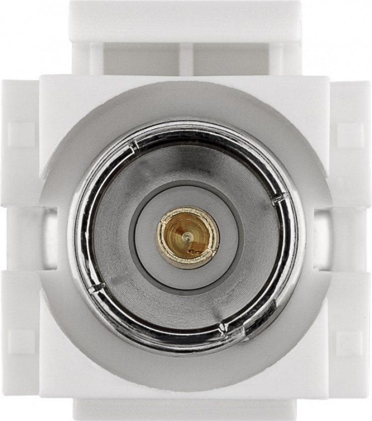Goobay Keystone-modul, SAT/antenn, slätt infälld montering IEC / koaxialt uttag > F uttag 90 °