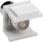 Goobay Keystone-modul, SAT/antenn IEC / koaxialplugg > F uttag 90 °