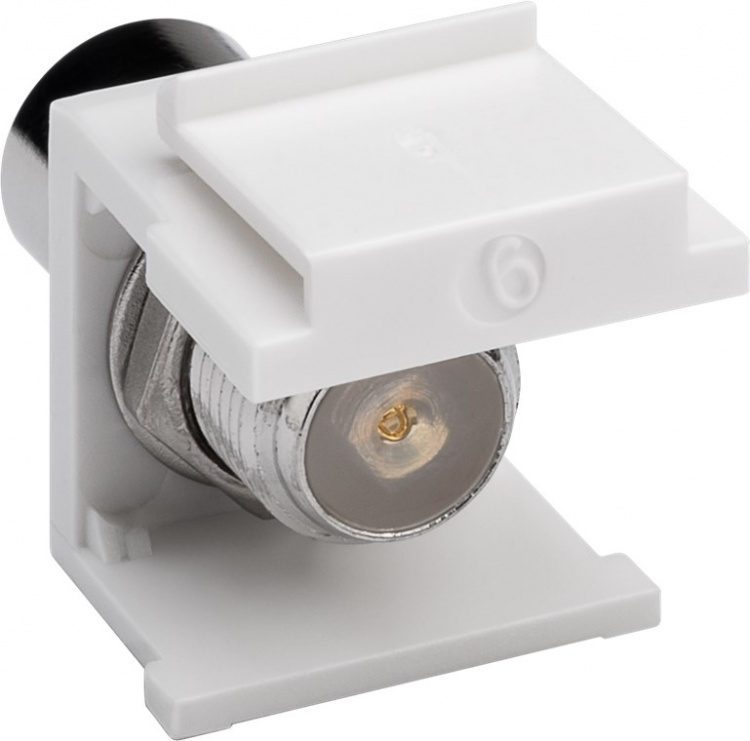 Goobay Keystone-modul, SAT/antenn IEC / koaxialplugg > F uttag 90 °