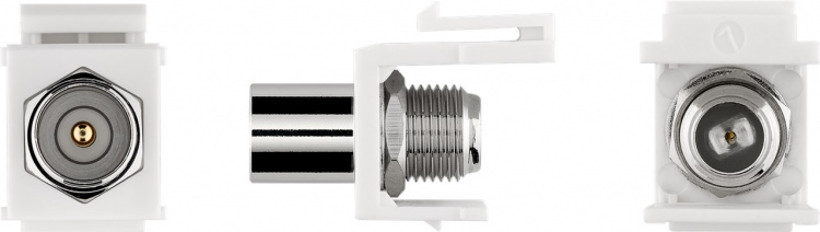 Goobay Keystone-modul, SAT/antenn IEC / koaxialplugg > F uttag 90 °