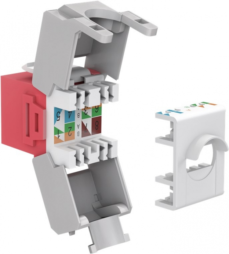 Goobay Keystone-modul RJ45 CAT 6A, UTP 16,5 mm bred, krokodiltyp, klämlist för verktygslös IDC-montering Goobay Keystone-modul RJ45 CAT 6A, UTP 16,5 mm bred, krokodiltyp, klämlist för verktygslös IDC-montering