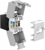 Goobay Keystone-modul RJ45 CAT 6A, UTP 16,5 mm bred, krokodiltyp, för verktygslös IDC-montering