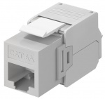 Goobay Keystone-modul RJ45 CAT 6A, UTP 16,5 mm bred, krokodiltyp, klämlist för verktygslös IDC-montering