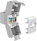 Goobay Keystone-modul RJ45 CAT 6A, UTP 16,5 mm bred, krokodiltyp, klämlist för verktygslös IDC-montering