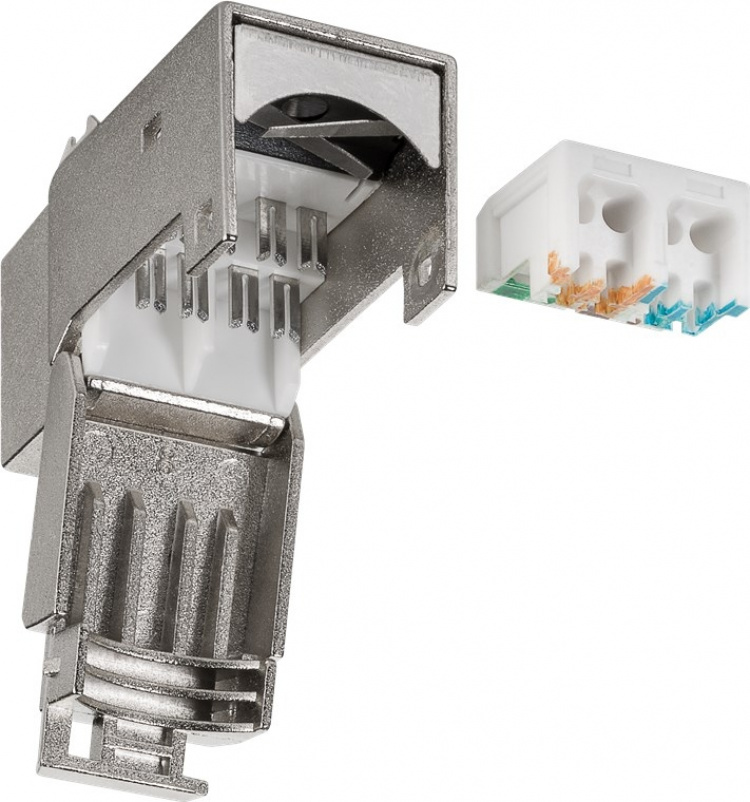 Goobay Keystone-modul RJ45 CAT 6, STP, 250 MHz 17,0 mm bred, krokodiltyp, för verktygslös IDC-montering, snap-in-system Goobay Keystone-modul RJ45 CAT 6, STP, 250 MHz 17,0 mm bred, krokodiltyp, för verktygslös IDC-montering, snap-in-system