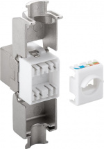 Goobay Keystone-modul RJ45 CAT 6A, STP, 500 MHz, slim-line 16,3 mm bred, krokodiltyp, för verktygslös IDC-montering Goobay Keystone-modul RJ45 CAT 6A, STP, 500 MHz, slim-line 16,3 mm bred, krokodiltyp, för verktygslös IDC-montering