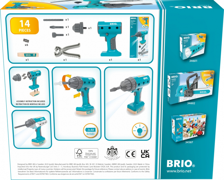 BRIO Builder 34600 - Builder Power Ruuvimeisseli BRIO Builder 34600 - Builder Power Ruuvimeisseli