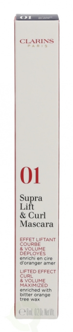 Clarins Supra Volume Mascara 8 ml #01 Intense Black - Lift & Curl