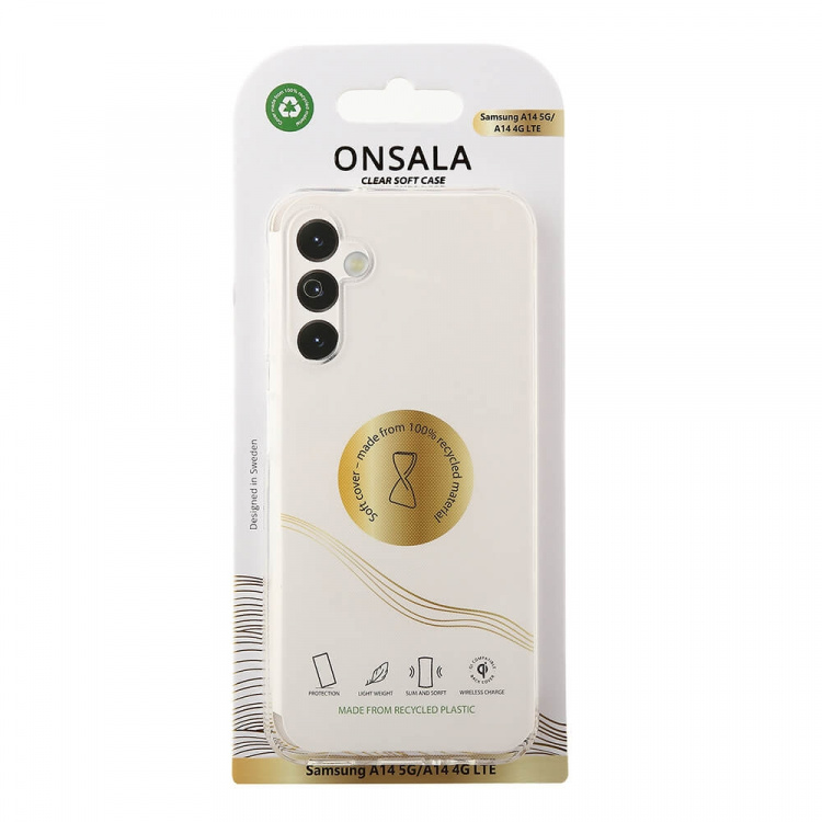 Onsala Back Recycled Clear Case TPU Samsung Galaxy A14 5G/A14 4G Onsala Back Recycled Clear Case TPU Samsung Galaxy A14 5G/A14 4G