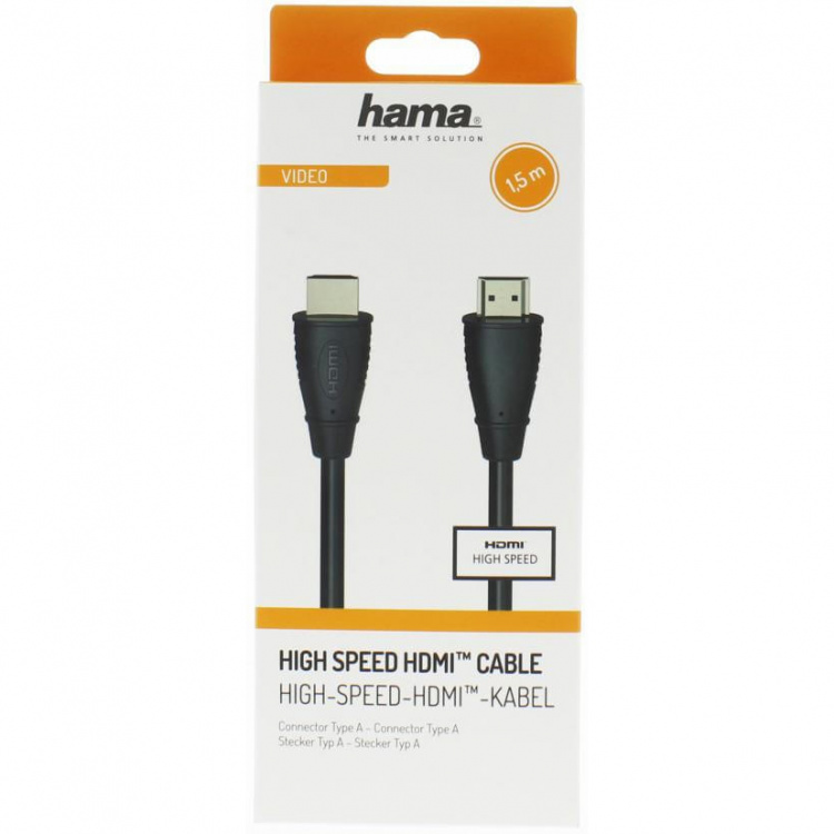 Hama HDMI Cable Black 1.5m