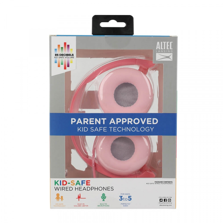 Altec Lansing Kids Kuuloke Wired On-Ear Pinkki