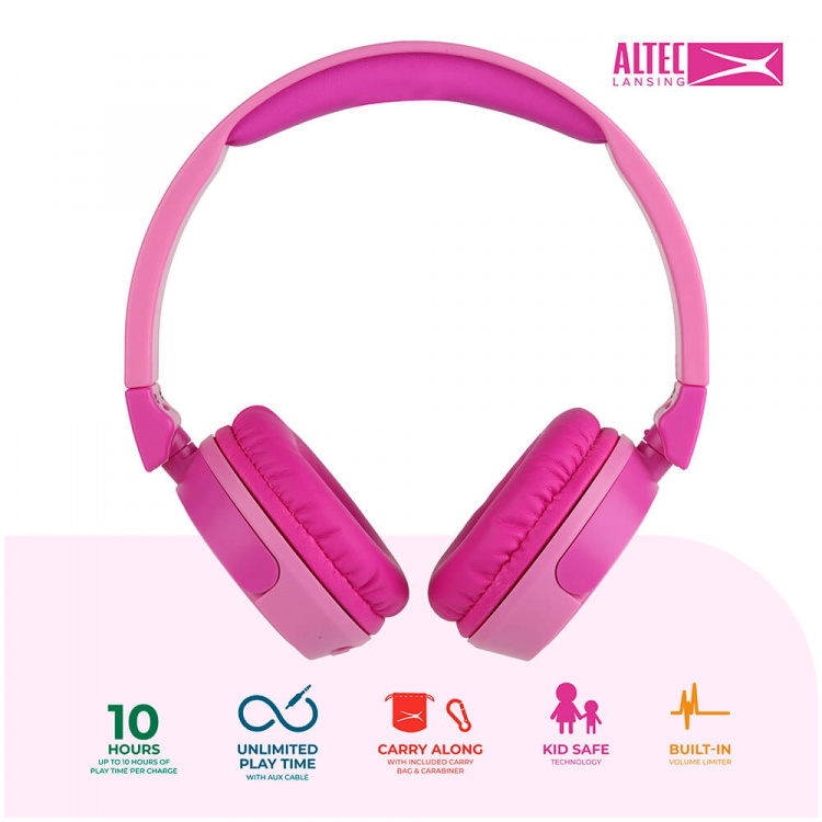Altec Lansing Kids Kuuloke Wireless 2in1 On-Ear Pinkki Altec Lansing Kids Kuuloke Wireless 2in1 On-Ear Pinkki
