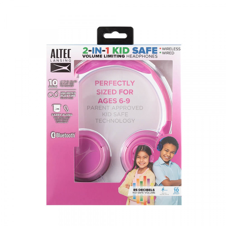 Altec Lansing Kids Kuuloke Wireless 2in1 On-Ear Pinkki Altec Lansing Kids Kuuloke Wireless 2in1 On-Ear Pinkki