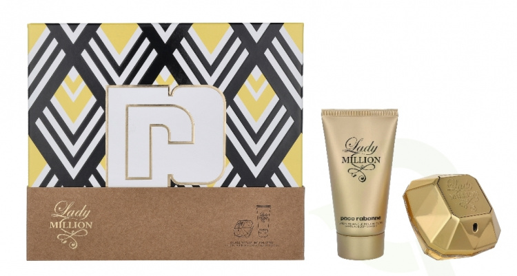 Paco Rabanne Lady Million Giftset 125 ml, Edp Spray 50ml/Body Lotion 75ml