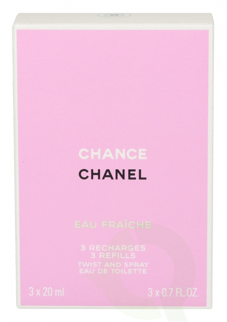 Chanel Chance Eau Fraiche Giftset 60 ml, 3x Edt Spray Refill 20Ml - Twist and Spray
