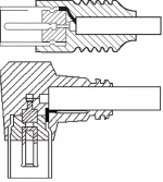 Goobay Vinklad antennkabel ( koaxial-plugg > koaxial-uttag 90° Goobay Vinklad antennkabel ( koaxial-plugg > koaxial-uttag 90°