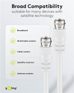 Goobay SAT-antennkabel ( F-plugg > F-plugg