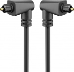 Goobay TOSLINK-kabel 2-faldigt vinklad och roterbar 90° TOSLINK-plugg > 90° TOSLINK-plugg