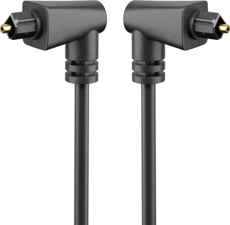 Goobay TOSLINK-kabel 2-faldigt vinklad och roterbar 90° TOSLINK-plugg > 90° TOSLINK-plugg