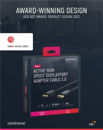 ClickTronic Adapterkabel för aktiv DisplayPort™ till HDMI™ (4K/60Hz) Premiumkabel | 1x DisplayPort™-kontakt >> 1x HDMI™-kontakt | 5,0 m | 4K @ 60 Hz