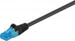 Goobay Patchkabel CAT 6A, U/UTP, svart kopparledare (CU), halogenfri kabelhölje (LSZH)
