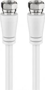 Goobay SAT-antennkabel (Class A+, >95 dB), 3x skärmad F-plugg > F-plugg (helt skärmad)