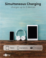 Goobay Powerbank kompakt 5.000 mAh praktisk och platsbesparande design med 5.000 mAh, perfekt för resor Goobay Powerbank kompakt 5.000 mAh praktisk och platsbesparande design med 5.000 mAh, perfekt för resor