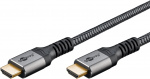 Goobay Höghastighets HDMI™-kabel med Ethernet, 1 m, Sharkskin Grey HDMI™-kontakt (typ A) > HDMI™-kontakt (typ A)