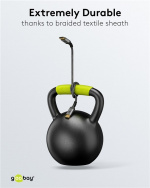 Goobay DisplayPort-kabel, DP 1.4, 2 m, Sharkskin Grey Displayport™ plugg > Displayport™ plugg