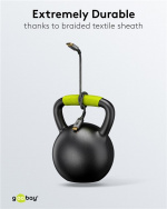 Goobay DisplayPort™ till HDMI™-kabel, 2 m, Sharkskin Grey Displayport™ plugg > HDMI™-kontakt (typ A) Goobay DisplayPort™ till HDMI™-kabel, 2 m, Sharkskin Grey Displayport™ plugg > HDMI™-kontakt (typ A)