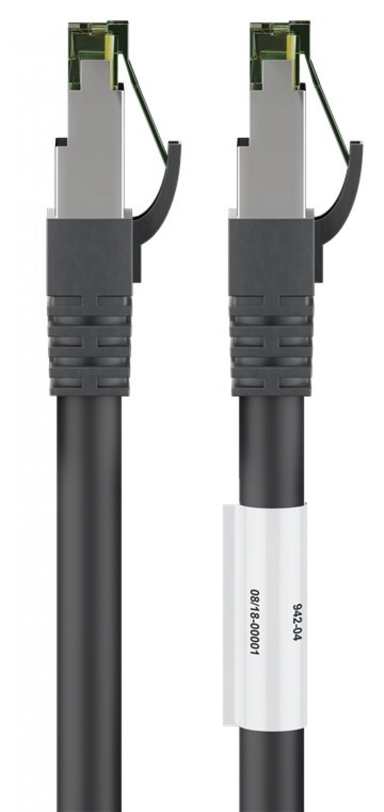 Goobay Patchkabel CAT 8.1, S/FTP (PiMF), svart 99,9 % syrefri kopparledare (OFC), AWG 24, halogenfri kabelhölje (LSZH) Goobay Patchkabel CAT 8.1, S/FTP (PiMF), svart 99,9 % syrefri kopparledare (OFC), AWG 24, halogenfri kabelhölje (LSZH)