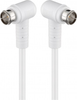 Goobay Vinklad SAT-antennkabel (80 dB), dubbelskärmad F-plugg (quick) 90° > F-plugg (quick) 90° (helt avskärmad)