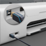 ClickTronic Adapterkabel från USB-A till USB-B 2.0 Premiumkabel | USB A-kontakt USB B 2.0-kontakt | 1,8 m | 480 Mbit/s