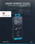 ClickTronic Sovitinkaapeli USB A:sta USB Mini B 2.0:aan Premium-kaapeli | USB A-liitin USB mini B-liitin | 1,8 m | 480 Mbit/s