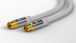 Goobay TV-antennkabel (135 dB), 4x skärmad guldpläterad, koaxial-uttag > koaxial-plugg Goobay TV-antennkabel (135 dB), 4x skärmad guldpläterad, koaxial-uttag > koaxial-plugg