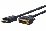 ClickTronic Adapterkabel från DVI till HDMI™ Premiumkabel | 1x DVI-D-kontakt 1x HDMI™-kontakt | 2,0 m | WQXGA @ 60 Hz