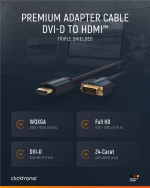 ClickTronic Adapterkabel från DVI till HDMI™ Premiumkabel | 1x DVI-D-kontakt 1x HDMI™-kontakt | 7,5 m | WQXGA @ 60 Hz ClickTronic Adapterkabel från DVI till HDMI™ Premiumkabel | 1x DVI-D-kontakt 1x HDMI™-kontakt | 7,5 m | WQXGA @ 60 Hz