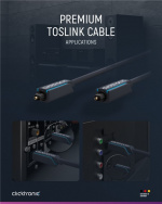 ClickTronic Toslink-kabel Premiumkabel | 1x Toslink-kontakt 1x Toslink-kontakt | 0,5 m | Polymerfiberoptisk kabel