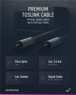 ClickTronic Toslink-kabel Premiumkabel | 1x Toslink-kontakt 1x Toslink-kontakt | 2,0 m | Polymerfiberoptisk kabel ClickTronic Toslink-kabel Premiumkabel | 1x Toslink-kontakt 1x Toslink-kontakt | 2,0 m | Polymerfiberoptisk kabel
